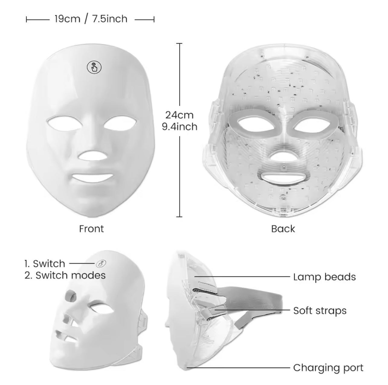 LED Face Mask Photon Therapy
